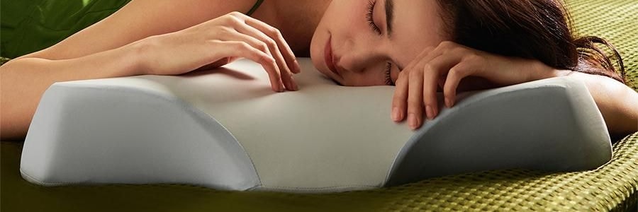 7C七西 蝶枕Air枕头护颈椎助睡眠 送礼推荐 人体工学枕头 樱花粉 600×400×110/90mm