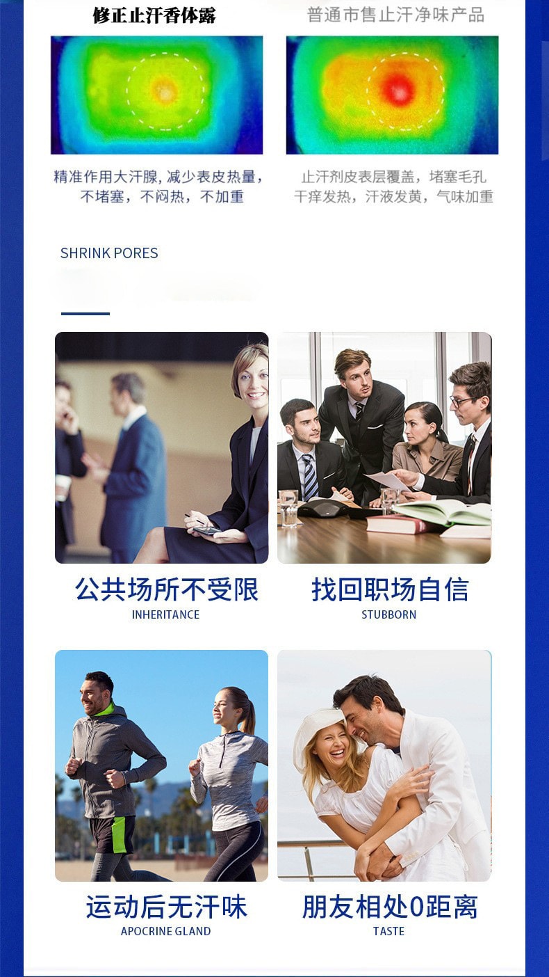【中國直郵】修正 歌琳玫 清新持久淡香噴霧淨腋異味汗臭狐體臭止汗香體露40ml