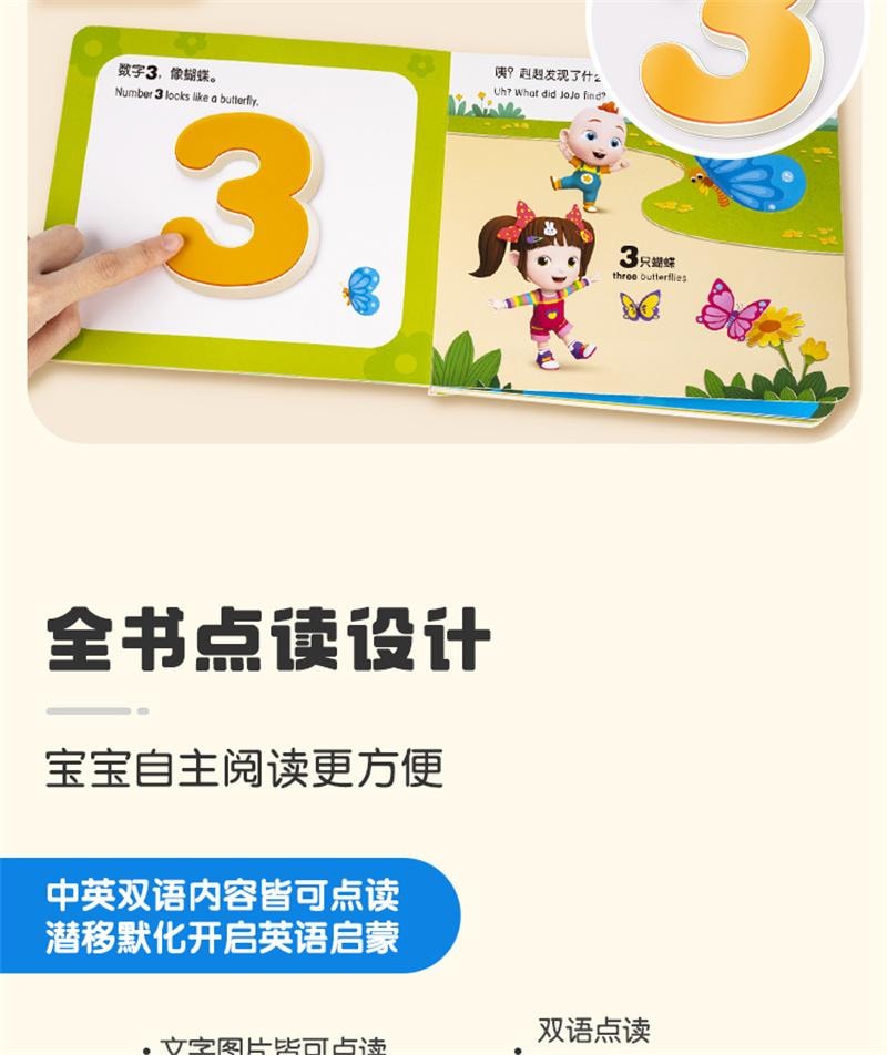 【中国直邮】 宝宝巴士 点读绘本启蒙篇2-3岁儿童婴幼儿益智早教学习认知3d立体互动中英双语翻翻书 启蒙篇4册