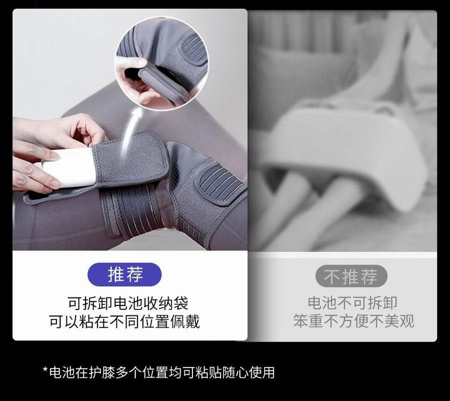 【中國直郵】小米有品PMA酷輕鬆石墨烯遠紅外線熱敷理療護膝 銀灰色(單只裝)