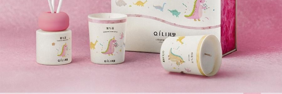 QILI其里 小恐龙的诞生香氛套装 香氛套盒 香薰蜡烛礼物伴手礼盒 春醒 70g+50ml