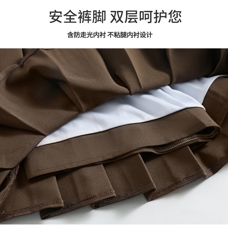 【中国直邮】爪哇岛 夏季新品 高腰显瘦 jk百褶裙学院风 XS码 灰色款