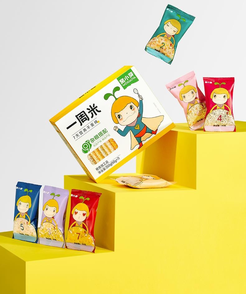 【中國直郵】 窩小芽 一週米 胚芽米營養米糊粥五穀雜糧350g/包