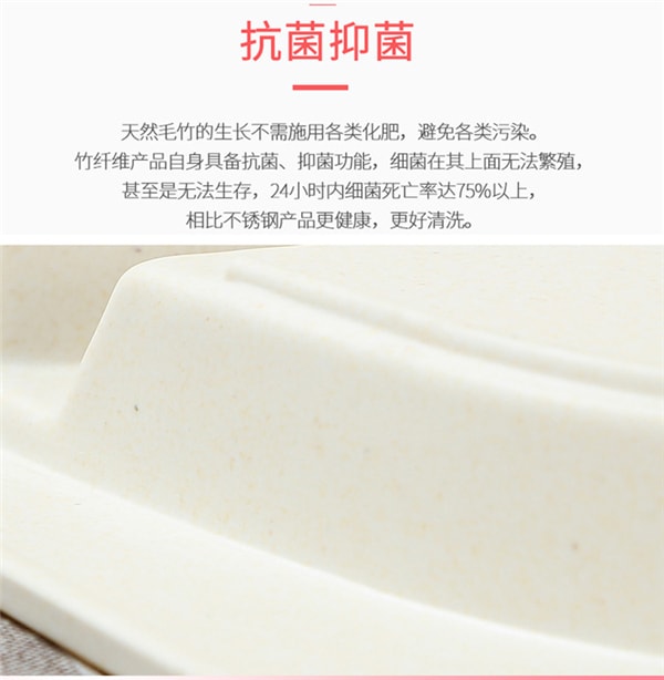 Bamboo Fiber Children's Tableware Five-piece Set Penguin 1 Set