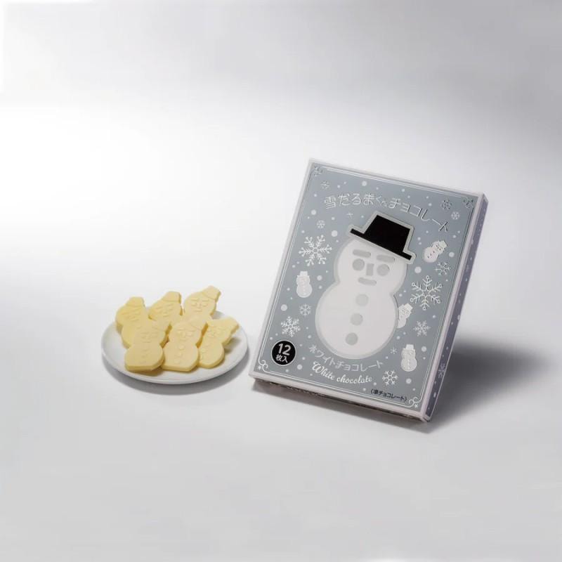 【日本直邮】 日本 石屋製菓 高级白色恋人 圣诞限定 雪人白巧克力 12枚入