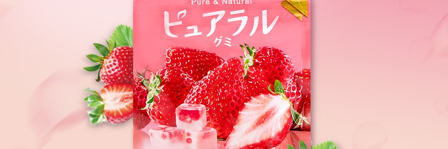 日本KABAYA 果汁夾心QQ軟糖 草莓口味 45g