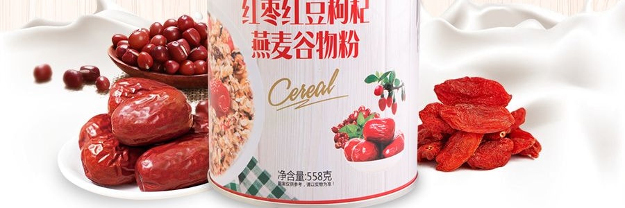 双捷金雀 频道 红枣红豆枸杞燕麦谷物粉 罐装 558g 汕头特产