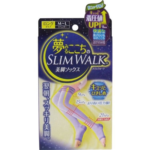 日本 SLIMWALK 專業美腿運動壓力襪 M-L 1pair