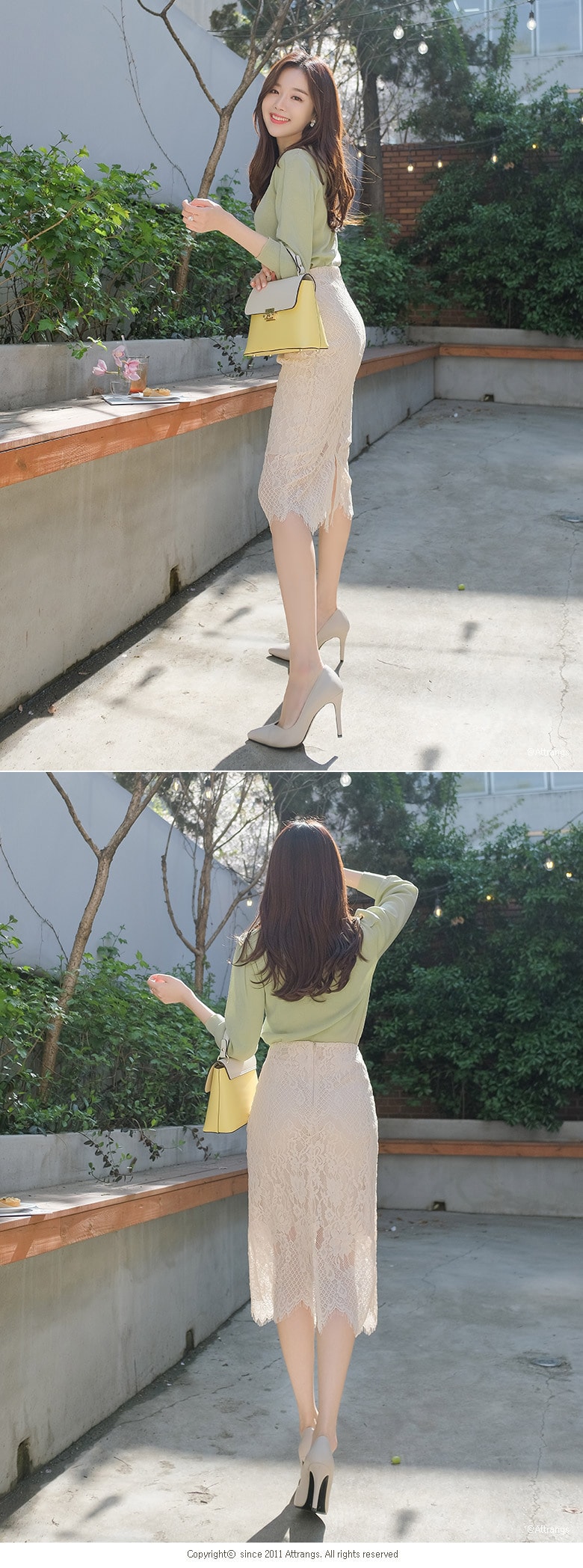 long skirt beige S