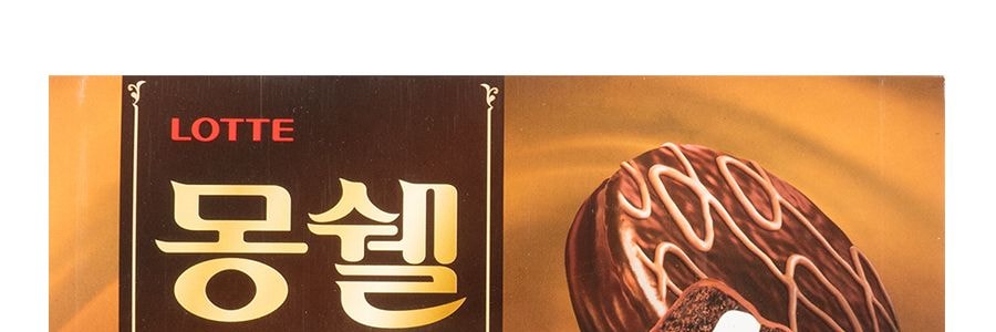 韓國LOTTE樂天 蒙西派 夢雪巧克力蛋糕派 12枚入 384g