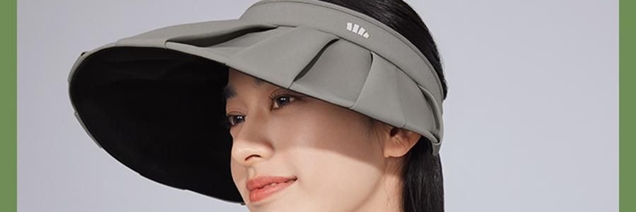 BENEUNDER蕉下 女士百褶贝壳黑胶防晒帽子 夏季遮阳帽 防晒防紫外线 象牙米55-58cm