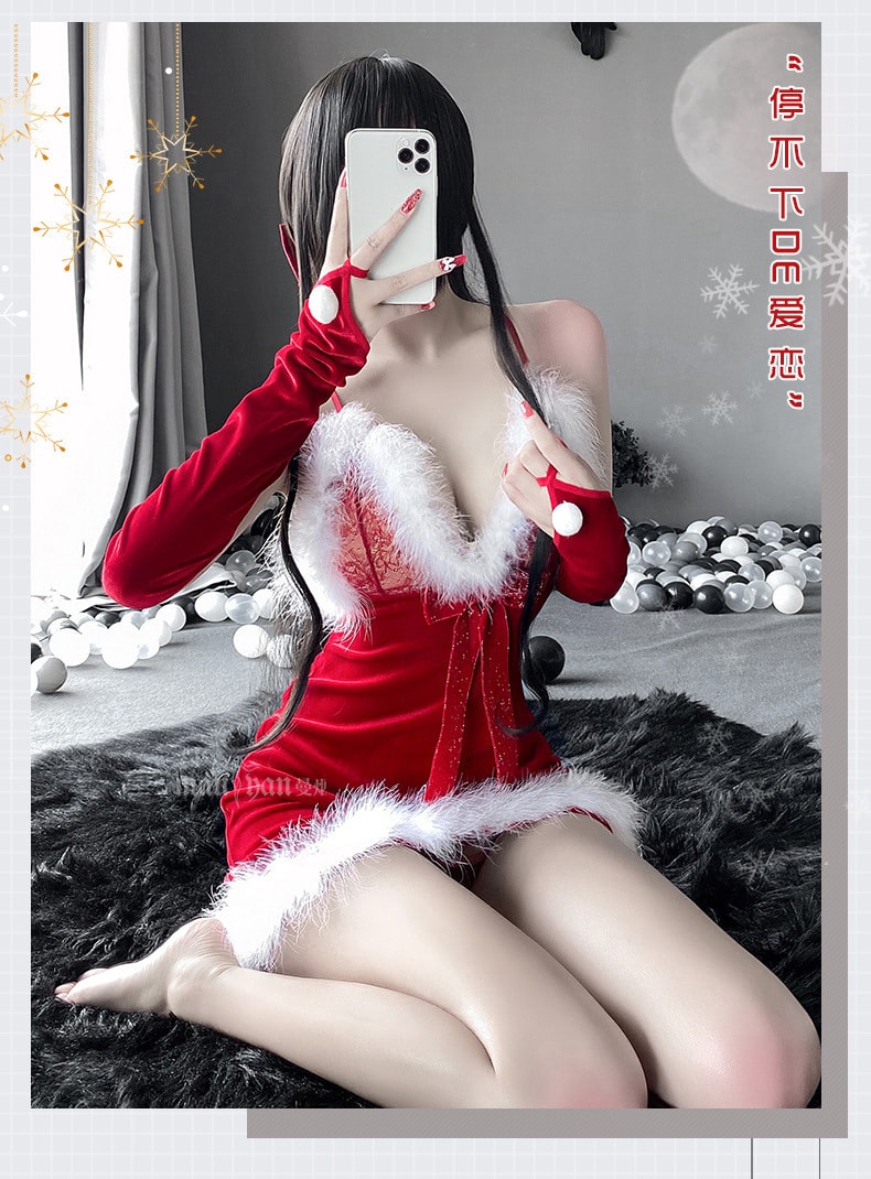 【中国直邮】曼烟 圣诞兔女郎  均码 1件