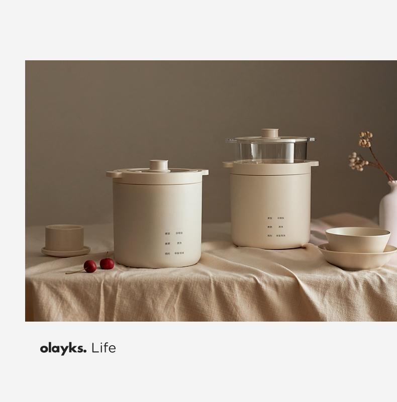 OLAYKS 1.2L 宿舍 宿舍神器迷你电饭煲1到2人一人电饭锅小型 不带蒸笼 电压110V-120V通用