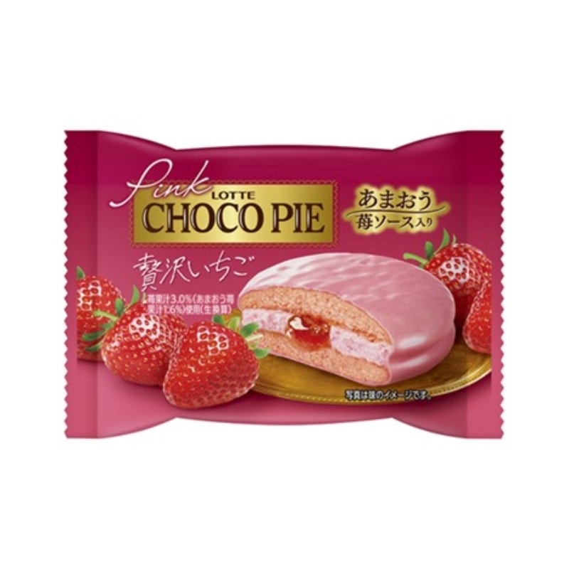 【日本直郵】日本樂天LOTTE 期限限定 草莓流心蛋糕派 1個裝