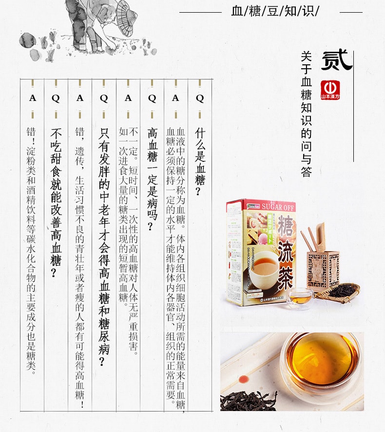 【日本直郵】山本漢方製藥 新款糖流茶養生茶 流走糖分控制體重 10g*24包