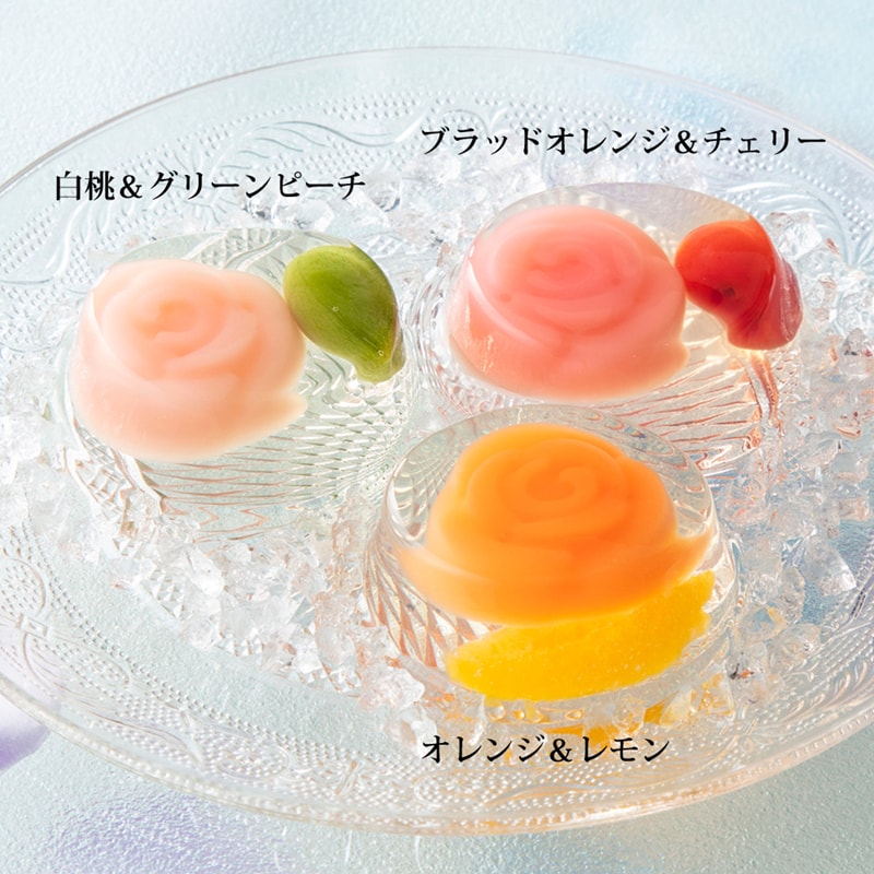 【日本直郵】日本洋果子 西洋果子鹿鳴館 夏季限定 3種水果口味玫瑰果凍 6枚裝