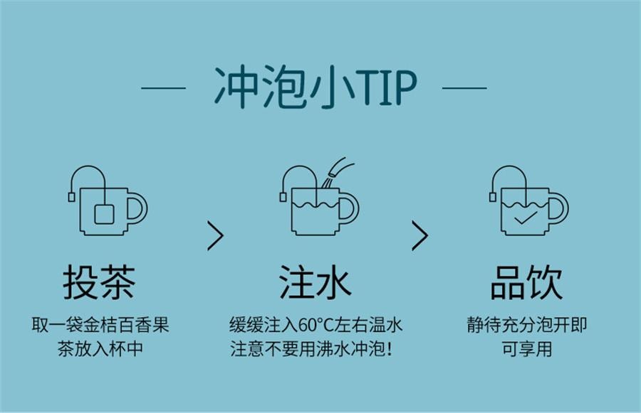 【中国直邮】中闽飘香 百香果金桔柠檬茶青桔水果茶冲泡冲饮夏季泡水喝的东西花果花茶包 25包/袋