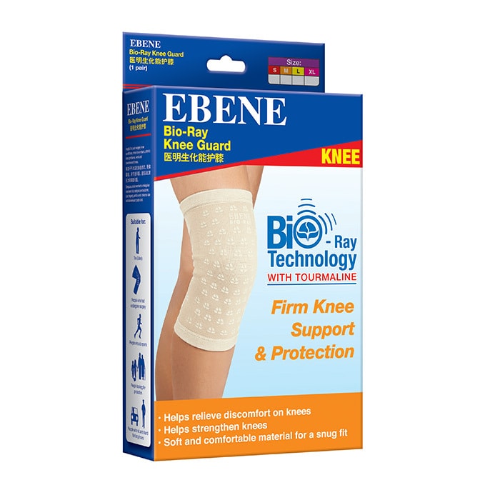 EBENE Knee Guard With Bio-Ray & Tourmaline L size 1pair