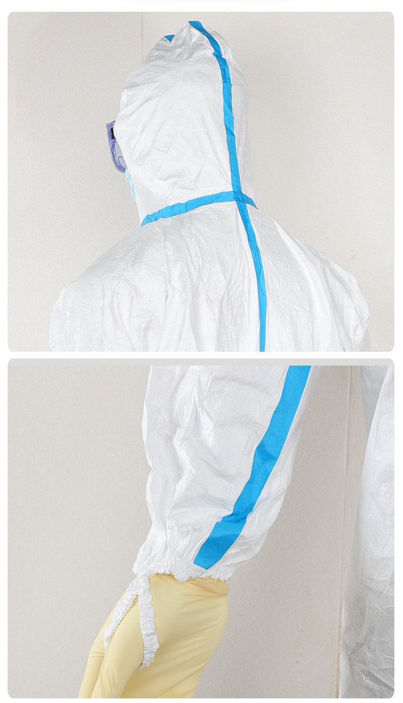 【中国直邮】杜邦 新品 tyvek600胶条隔离服杜邦600plus防护服一次性