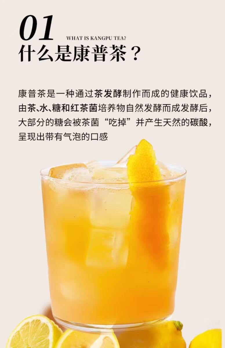 【中国直邮】 一包生活 柠檬康普茶 健康气泡茶饮 35g*1盒