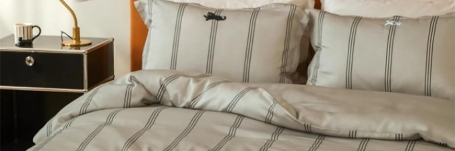 THE BEAST野兽派 都市野兽 黑豹天丝印花床品四件套六尺床单款 220*240cm, 水滴蓝