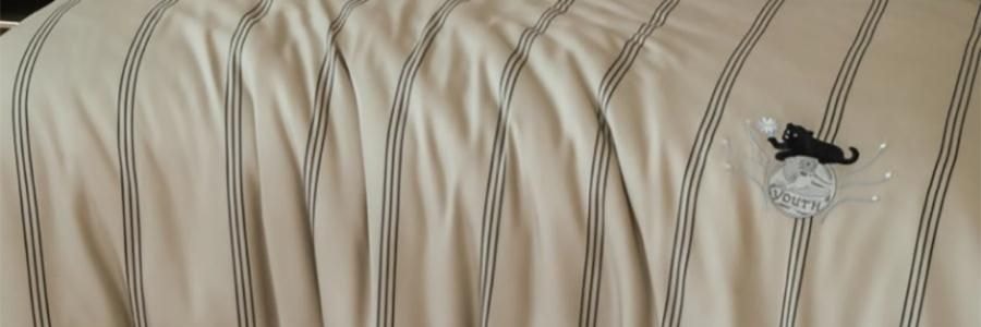 THE BEAST野兽派 都市野兽 黑豹天丝印花床品四件套六尺床单款 220*240cm, 水滴蓝