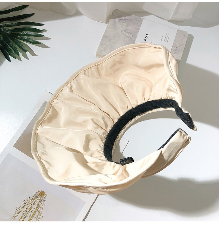 【中國直郵】逸美臣 夏季新品 遮陽貝殼帽-米色均碼 防紫外線 防曬神器 戶外專用