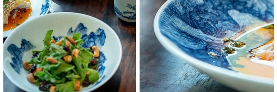 蓝印东方 相伴见山 景德镇青花陶瓷餐具碗盘 饭碗圆碗 米饭碗 4.5" *4【4份超值装】