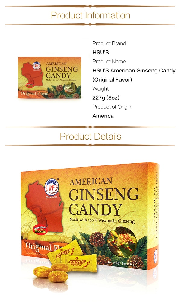 American Ginseng Candy (Original Favor) 227g