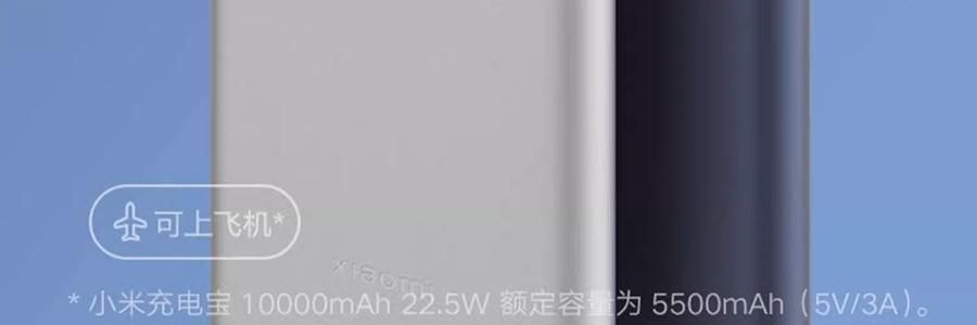 小米 米家充电宝充电器 银色 10000mAh 22.5W