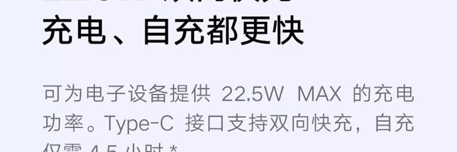 小米 米家充电宝充电器 银色 10000mAh 22.5W