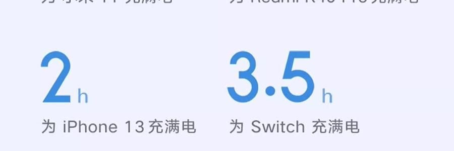 小米 米家充电宝充电器 银色 10000mAh 22.5W