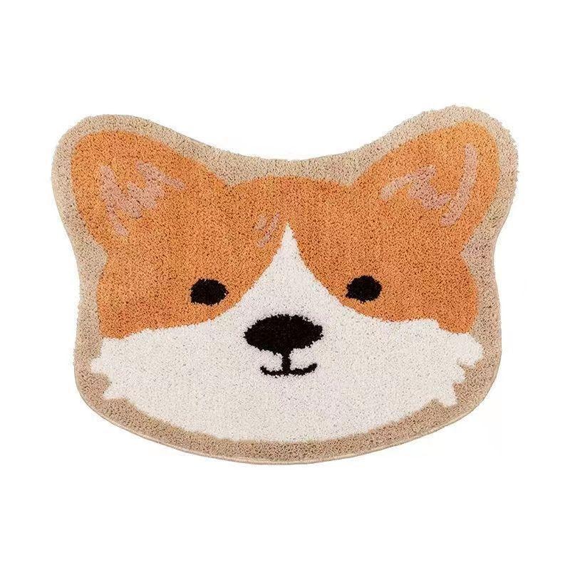 【中国直邮】 FOXTAIL 卧室床边地垫 地毯 脚垫 防滑垫 浴室 家用 房间 异形垫子-萌宠小狗 40*60CM 1个*|预计到达时间3-4周