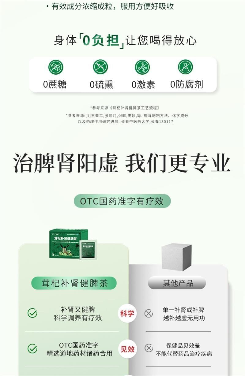 【中国直邮】 茶郎中 茸杞补肾健脾茶 腰膝酸夜尿多茸杞茶otc补肾鹿茸枸杞茶男女 2g*18袋/盒