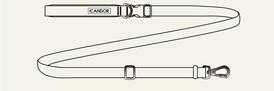 韩国ICANDOR 宠物牵绳 360°防绳体缠绕 #BIG FISH 总长1.6m 带宽2cm