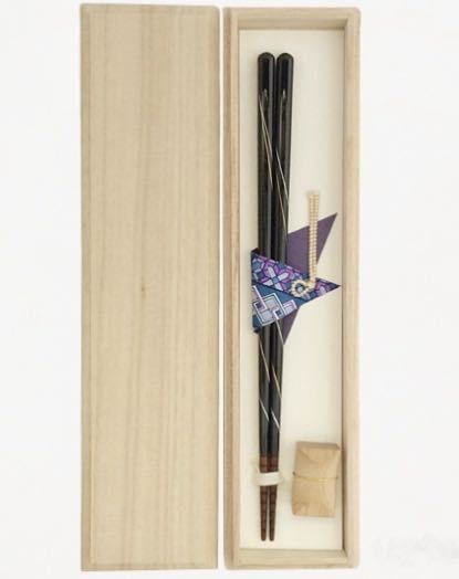 【日本直郵】日本製 HYOZAEMON 兵左衛門 天然木 天然漆 營火 (黑)筷 1件1雙入