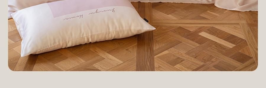 YUNYU芸裕家居 簡約輕奢雙拼60S蘭精天絲四件組 胭脂粉 220cm×240cm