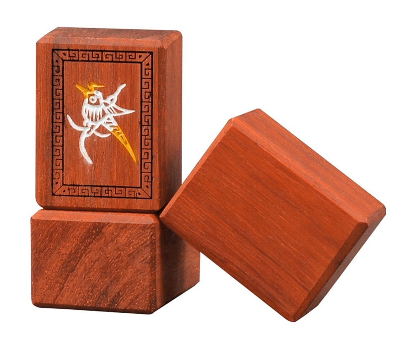 KAI TAI INC Unique ROSE WOOD Mahjong Set 144 Wooden Tiles. Perfect gift for Christmas / Chinese New Year / Home Decor