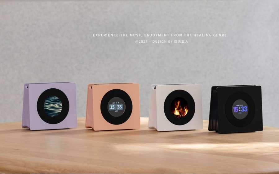 Bluetooth Speaker with Night Light Clock Function Pink 1Pack