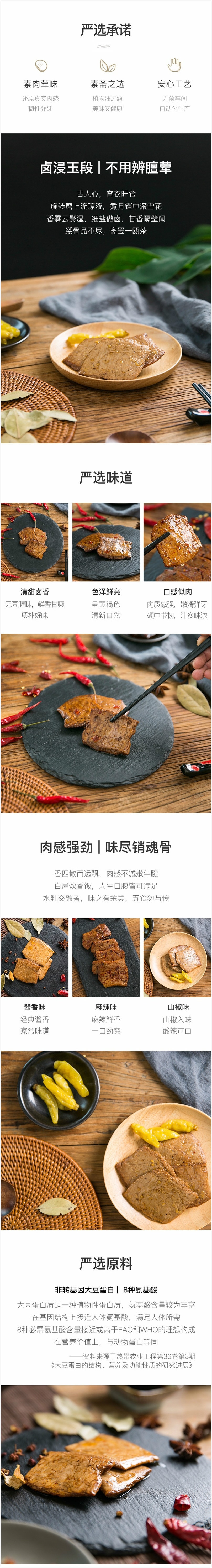 【中国直邮】网易严选 手撕素肉 200克 (酱香味) 休闲麻辣零食豆干