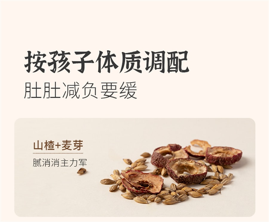 【中国直邮】 小羊森林 山楂麦芽茶儿童脾胃茶儿童宝宝酸甜解腻茶水茶包  122g/盒