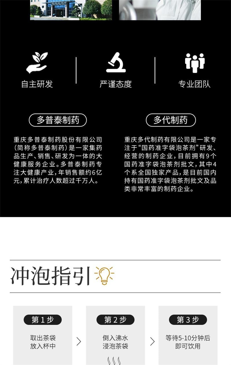 【中國直郵】 茶郎中 生脈袋泡茶otc生脈飲人參方益氣養陰生津心悸氣短生脈散 4g*18袋/盒