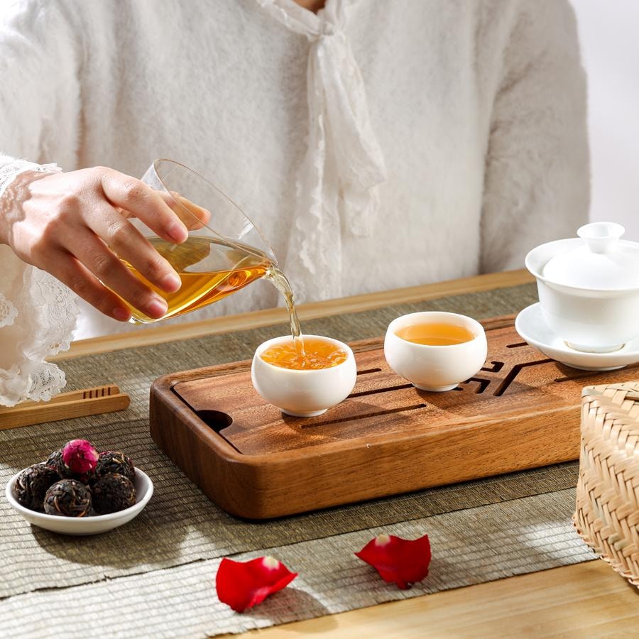 美国仁信昌 云南特产花茶龙珠 滇红玫瑰红茶 400g