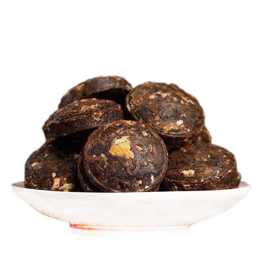 仁信昌 雲南柑普沱普洱熟沱茶葉 380克竹籃裝