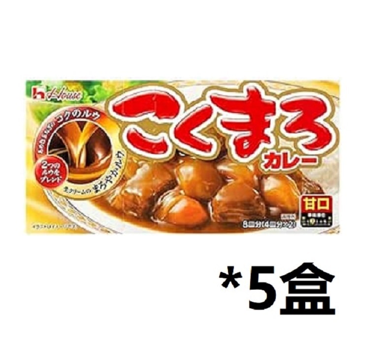 【日本直邮】日本HOUSE 国麻吕 咖喱甜口 140克*5盒