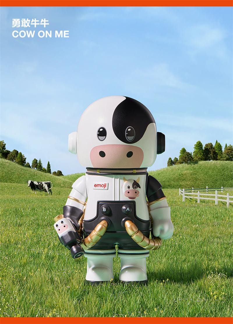 【中国直邮】 POP MART 泡泡玛特 MEGA SPACE MOLLY 100% × emoji™ 盲盒礼物 随机1个装