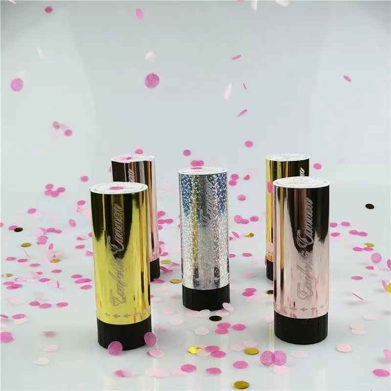 【中國直郵】FOXTAIL 婚禮手推小禮砲 生日派對噴花筒氛圍手持 六個裝-金色 1件|*預計到達時間3-4週