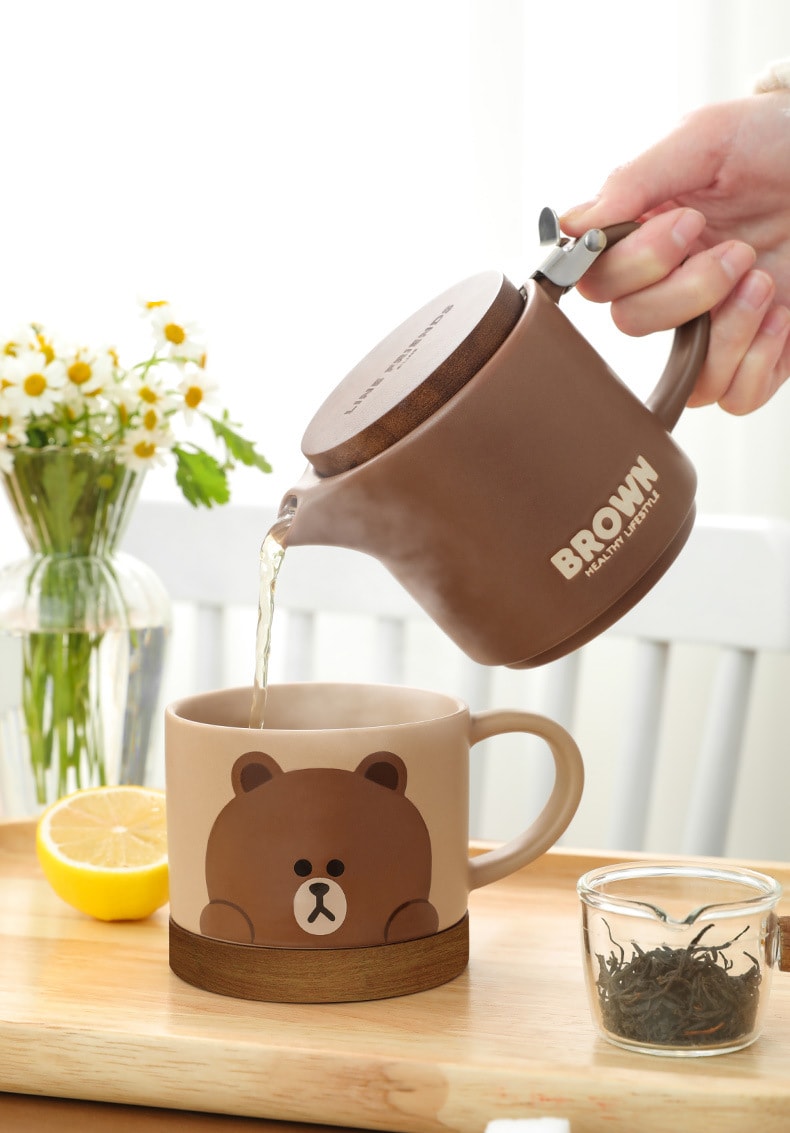  LINE FRIENDS  马克杯陶瓷喝水杯大容量高颜值办公室家用情侣咖啡杯  SALLY款