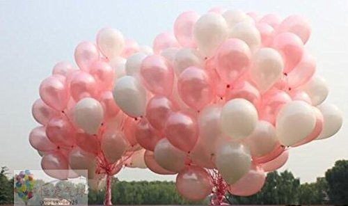 PuTwo粉白气球100个装