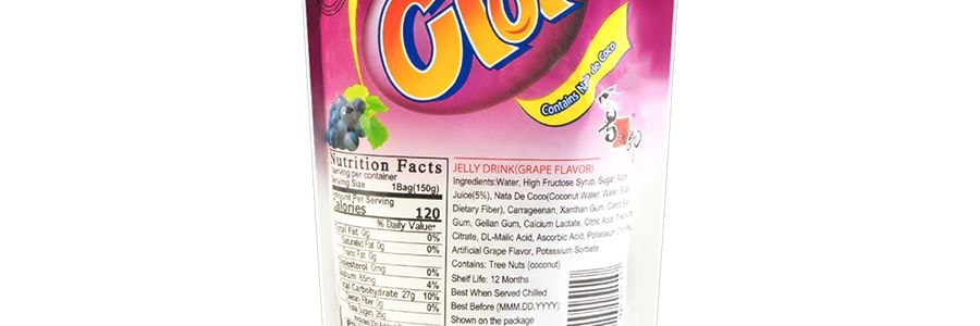 喜之郎 CICI 果凍爽添加果汁椰果粒 葡萄口味 150g (兩種包裝隨機發)